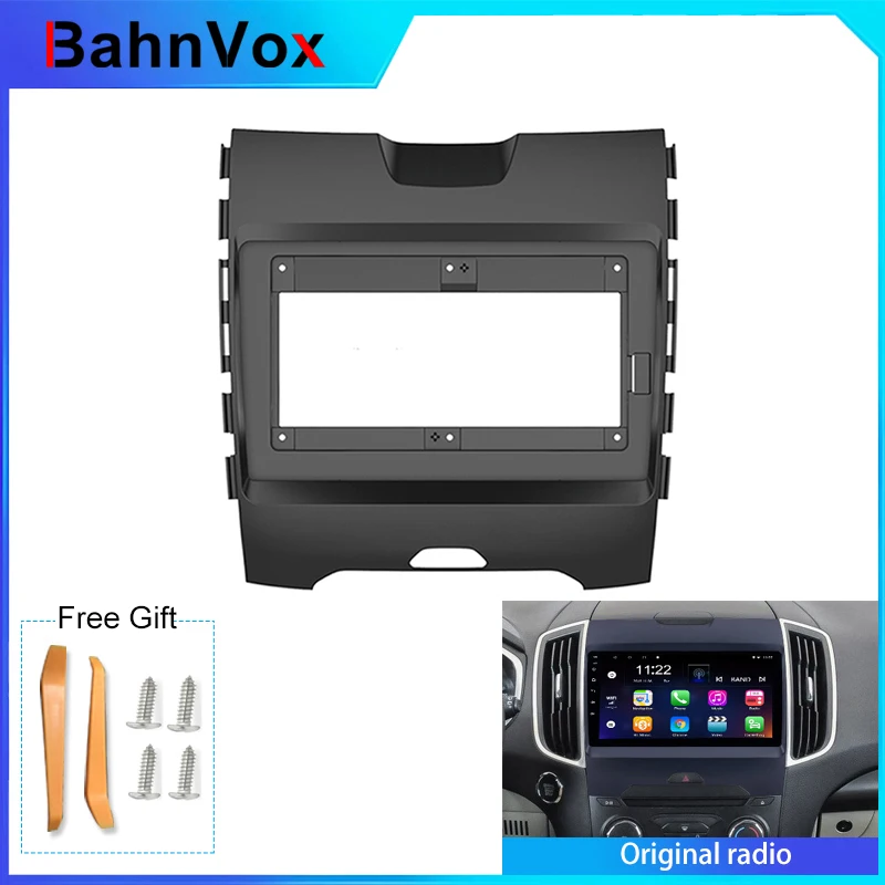 9 inch Android Car Radio frame for Ford Edge 2 2015 - 2018 2din Stereo GPS Fascia bezel Panel Adapter wire harness
