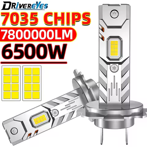 2Pcs 7800000LM H7 LED Canbus Error Free Lights Bulb CSP MINI H4 H1 H11 H8 H9 9005 HB3 9006 HB4 9012 HIR2 Auto Headlamp 12V 6500K