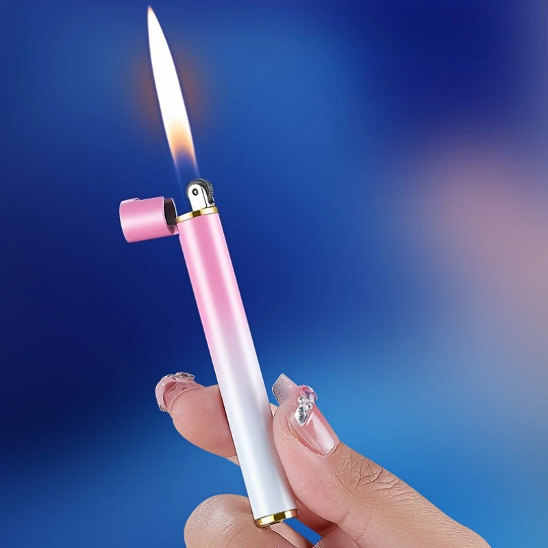 

Mini Cigarette Style Lighter Grinding Wheel Flint Torch Gas Lighters Pocket Lighter Cigarette Accessories Gadget Gift for Women