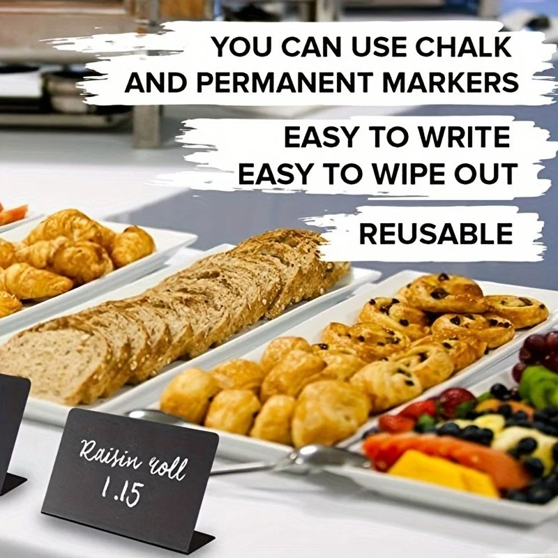 Preto apagável pequeno quadro negro dupla face, cartão de mesa preço placa de mensagem mini placa de exibição de mesa, ser usado para festa