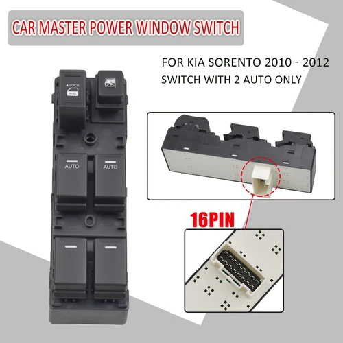 Para Kia Sorento 2010-2012 interruptor de ventanilla eléctrica delantera izquierda 93570-2P200 935702 P200 93573-2P200 935732 P200 Nuevo.