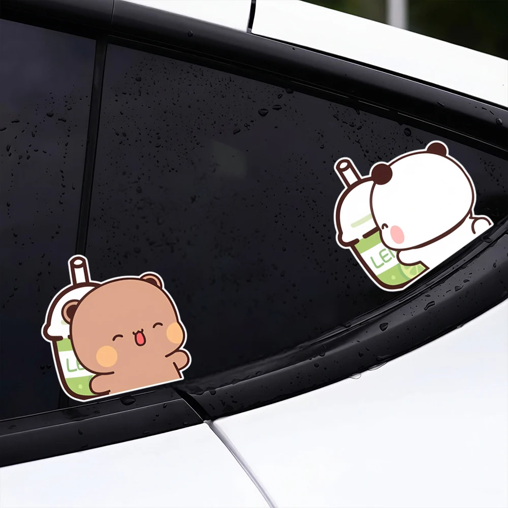 Bubu Dudu Decal Car Body Sticker Auto Windows Bumper Door Scratch Cover Decals Motorcyc Styling Vinyl Stickers Couple Bear Decor