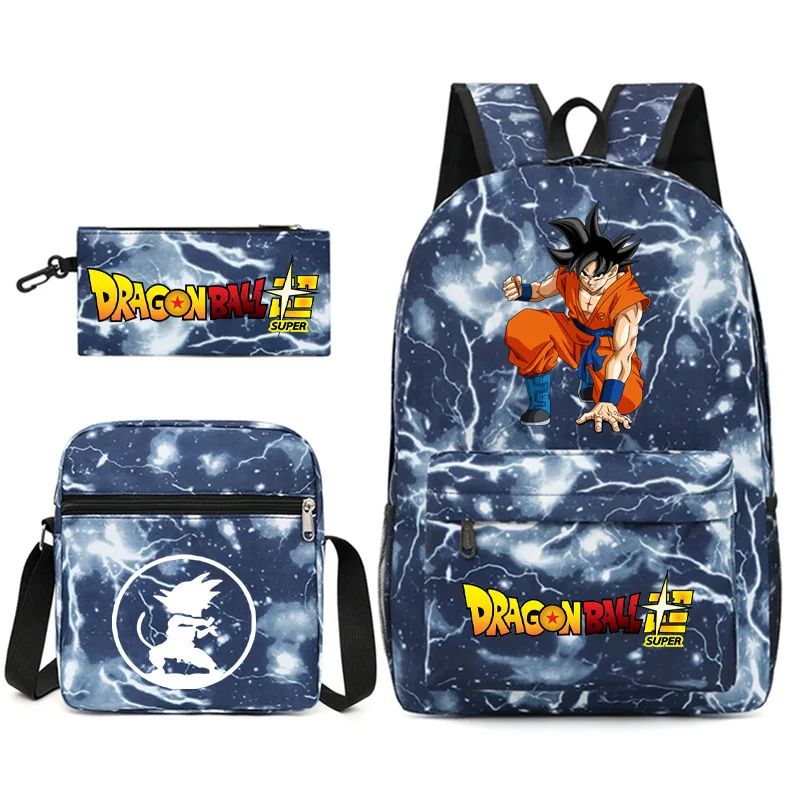 3 قطعة/المجموعة لعبة دراغون بول على ظهره المراهقين طالب العودة إلى المدرسة المدرسية سعة كبيرة حقيبة صبي فتاة جوكو قماش حقيبة الظهر Mochila #5