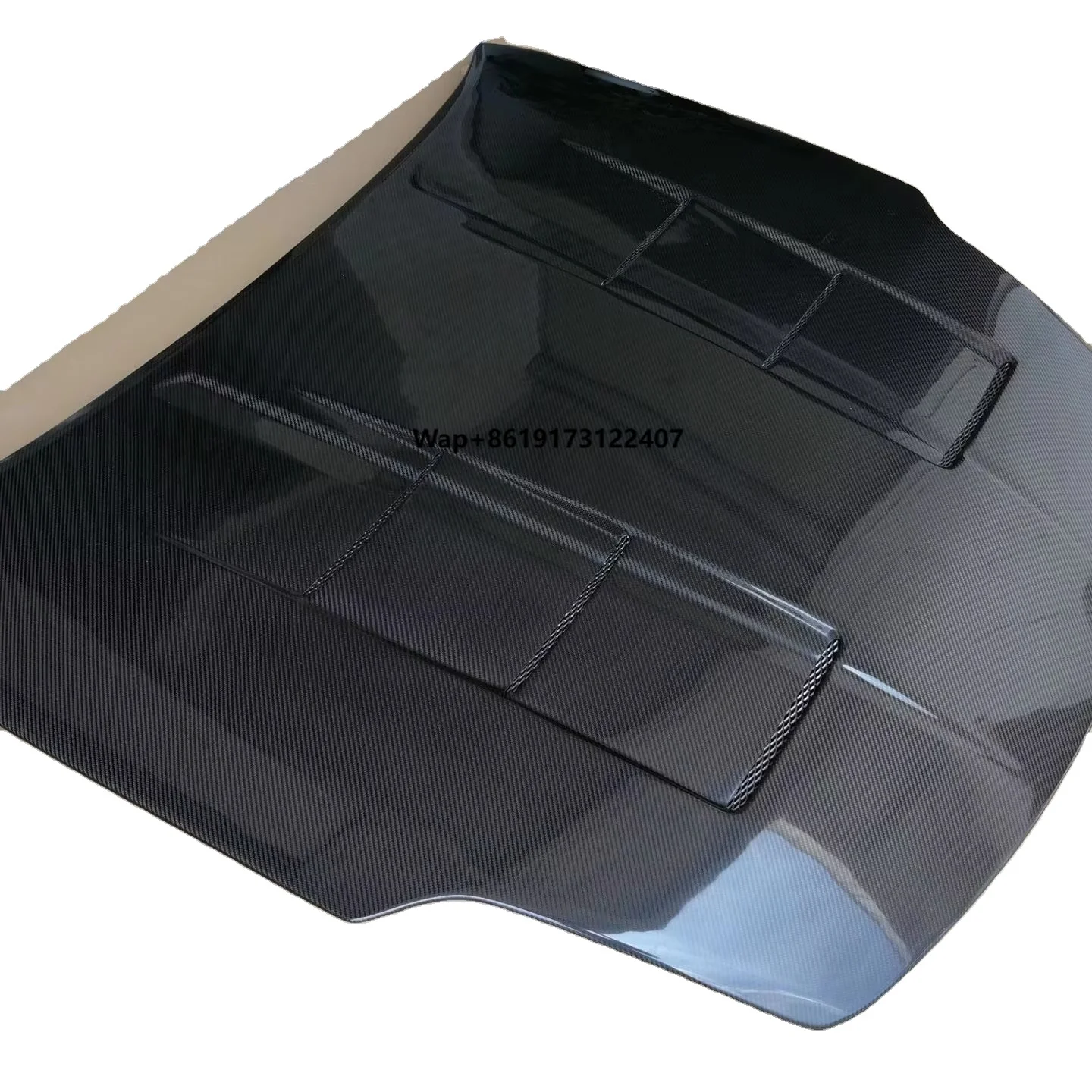 

OEM Custom Black Carbon Fiber Engine Hood for Sport Cars-Matte Surface High Strength High Temp Resistance Vented Racing Style