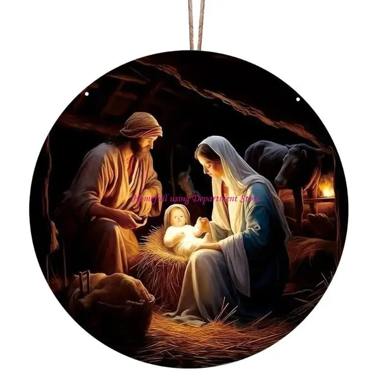 

User Friendly Acrylic Nativity Hanging Ornament Perfect for Christmas Tree and Festivale Wall Decorations