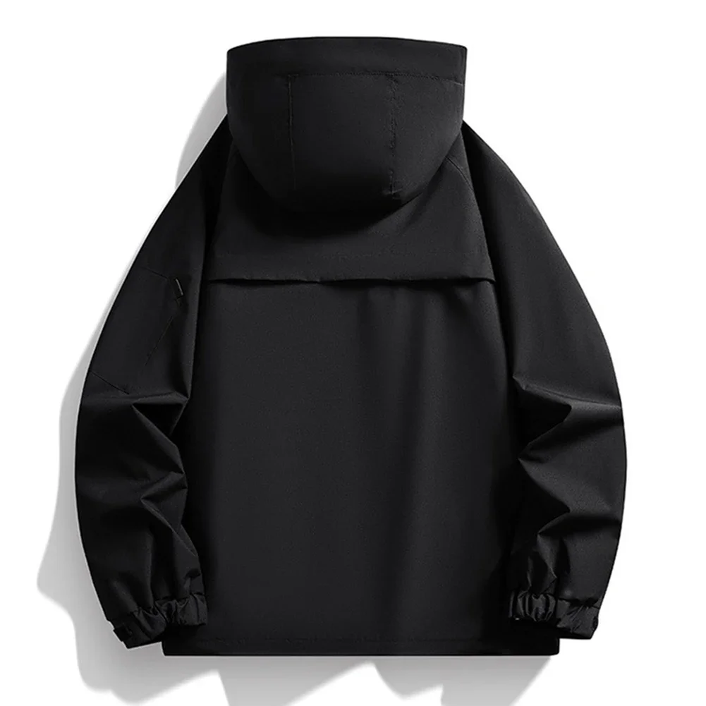 Hooded Waterproof Jackets With Zipper Closure For Men And Women Windbreaker Coat Suitable For Hiking And Camping