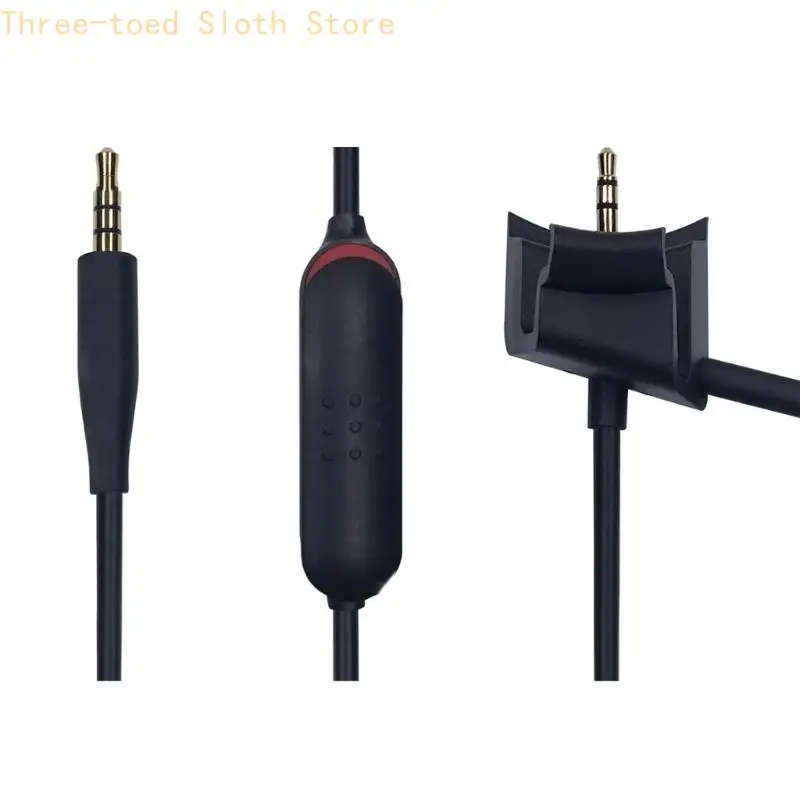 Professional Gaming Microphone Cable Sliding Control Boom Mic Cord for Quiet Comfort 35 QC35 Headphone Repair E74A