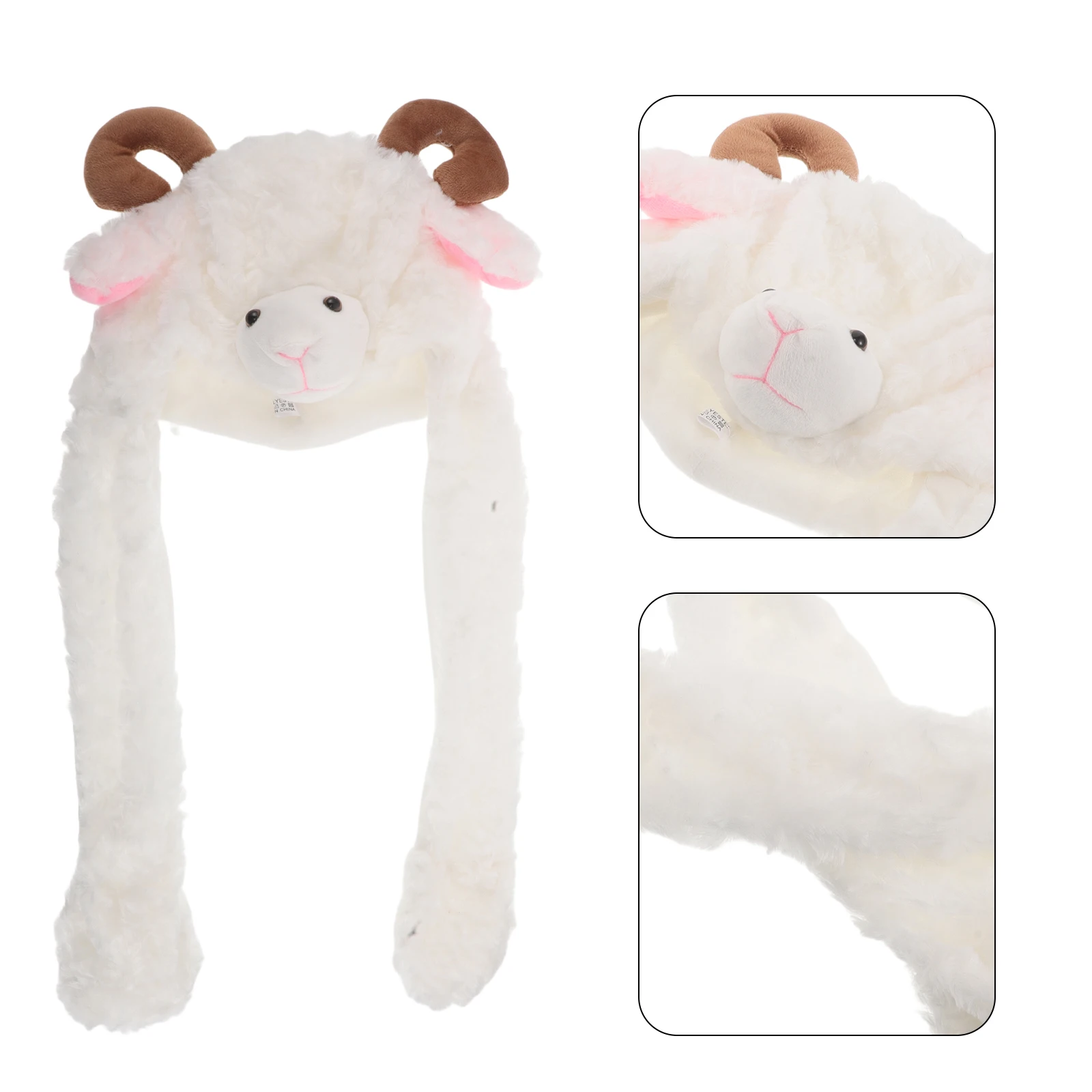 Urocza zimowa ciepła czapka z ruchomymi uszami dla kobiet, urocza czapka z nausznikami w stylu zwierzęcym na zimne dni, na zabawne imprezy.