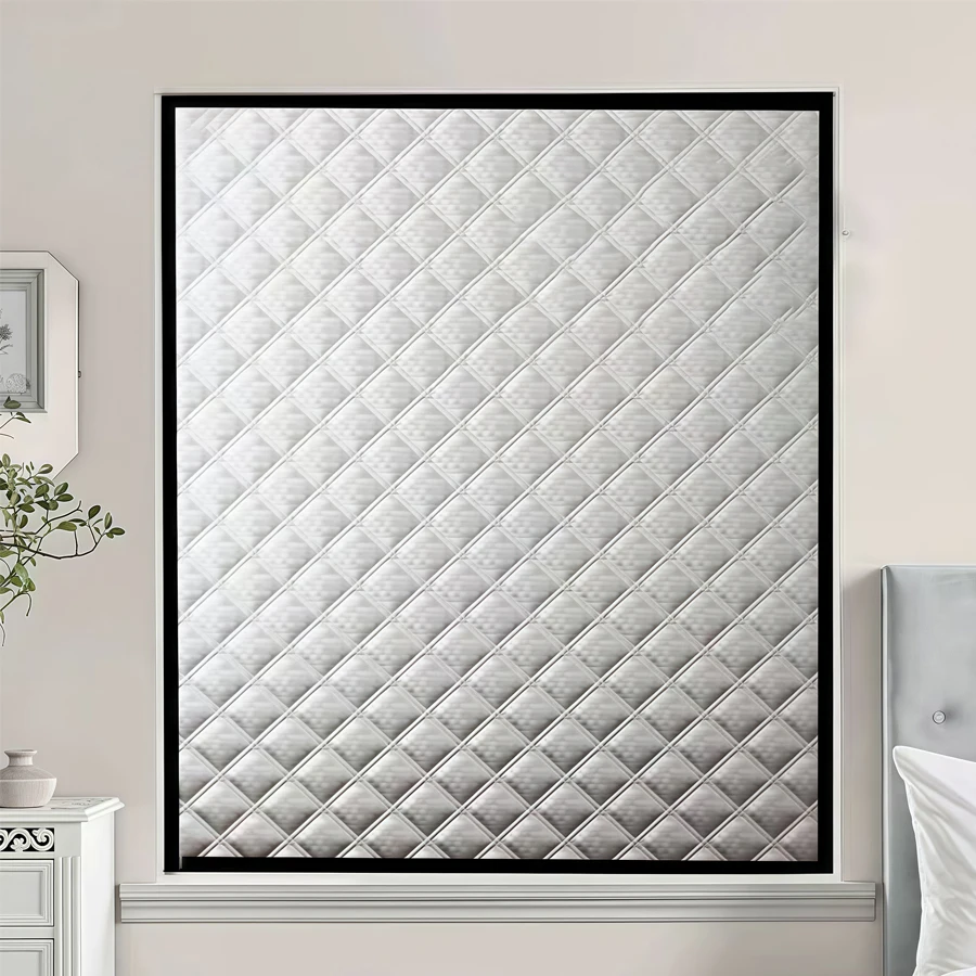 Thermal insulation curtains thicken graphene surface material in winter, windproof and noise-reducing blackout curtains