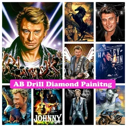 Johnny Hallyday 5D DIY AB Diamond Painting Mosaic Embroidery French Rock Singer Cross Stitch Handmade Craft Home Decor Gift