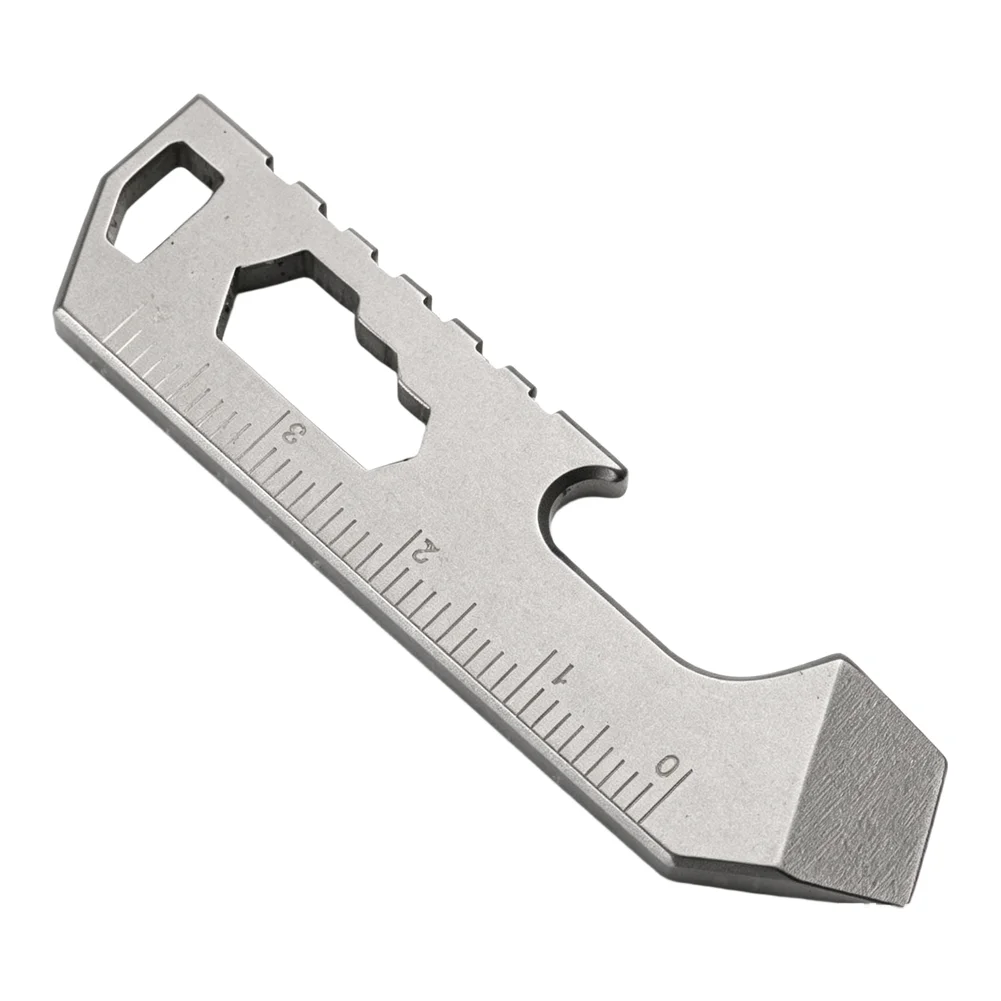 Alloy Pry Bar Keychain for Bottle Opening Can Opening Box Opening and Light Leverage Tasks 6x2x1cm Compact EDC Silver Tool