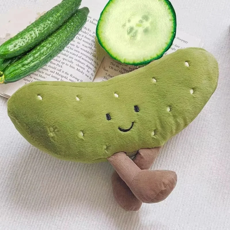 Juguete de Peluche de Pepino en Salmuera de 15-26 cm, Divertido y Adorable, Muñeco Suave y Cómodo, Decoración para el Hogar y Escritorio, Regalo Festivo