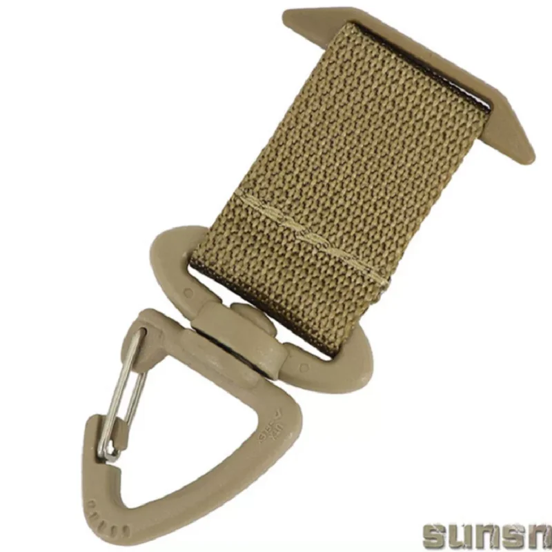 Tactical Clash Triangle Hook Hanging Carabiner Molle Webbing Clip  Outdoor Cummerbund Belt Hunting Vest Accessories