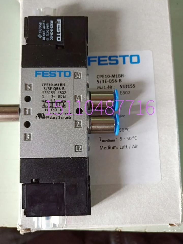 

FESTO Festo Solenoid Valve CPE10-M1BH-5/3E-QS6-B 533155 Genuine In Stock