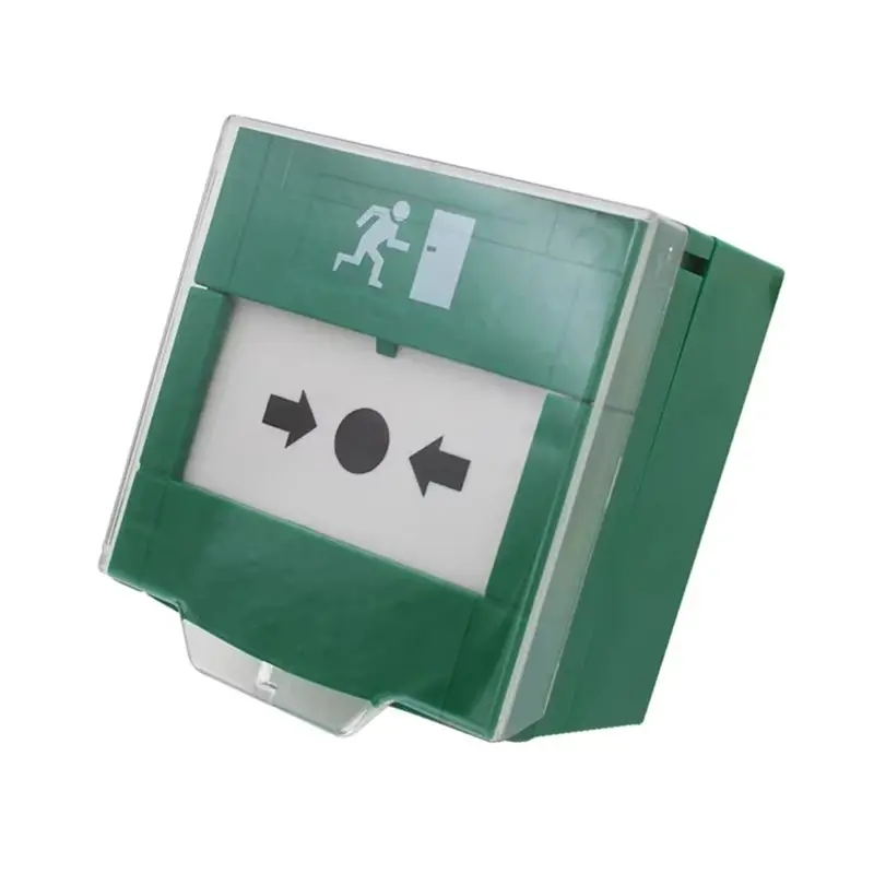 Fire Emergency Release Switch Resettable Door Alarm Exit Urgent Button Switch With Cover-A86G