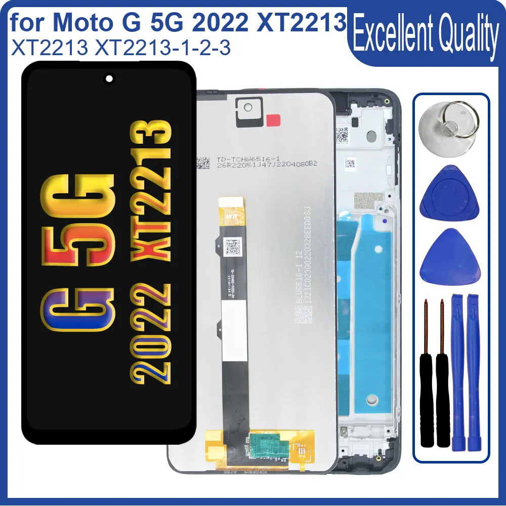 6.7'' LCD for Motorola Moto G 5G 2022 XT2213 LCD Display Touch Screen Digitizer Replace for Moto G 5G XT2213-1-2-3 LCD Display