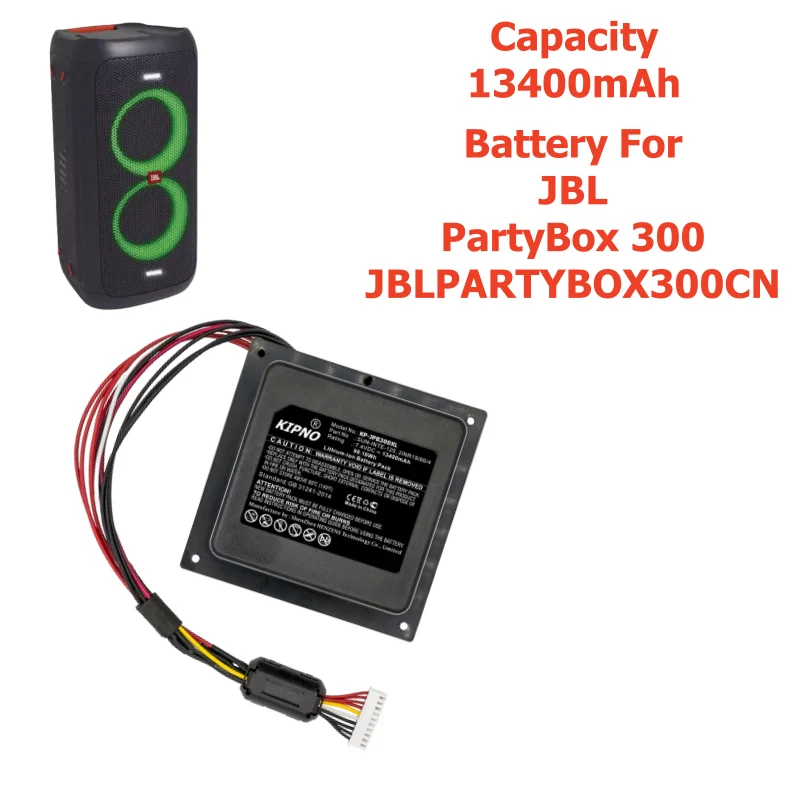 

KIPNO Speaker Battery 13400mAh SUN-INTE-125, 2INR19/66/4, GSP-ICR2S4P-PB350A for JBL PartyBox 300 JBLPARTYBOX300CN