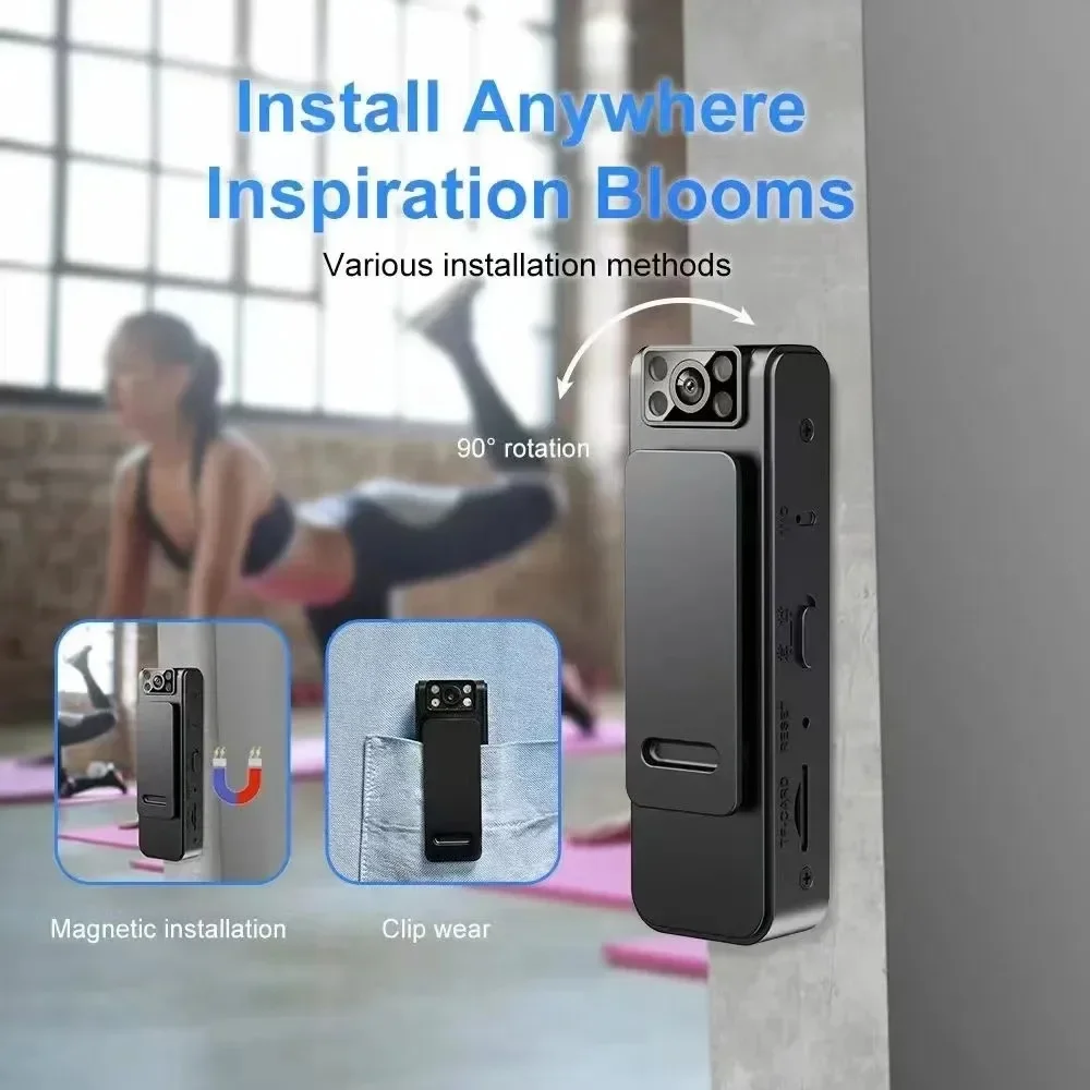 

Mini HD1080P Sport Camera Portable Digital Video Recorder Sport BodyCam Infrared Night Vision Miniature Camcorder with TF Cards