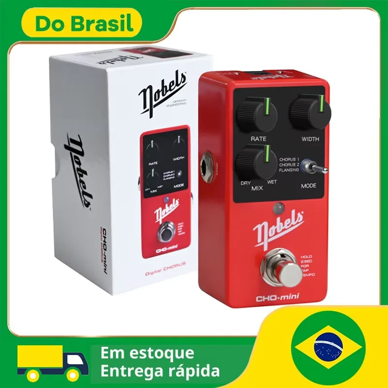 Nobels CHO-mini Mini Pedal de efecto Overdrive analógico natural con nueva carcasa de metal mejorada y perillas de puntero que brillan en la oscuridad