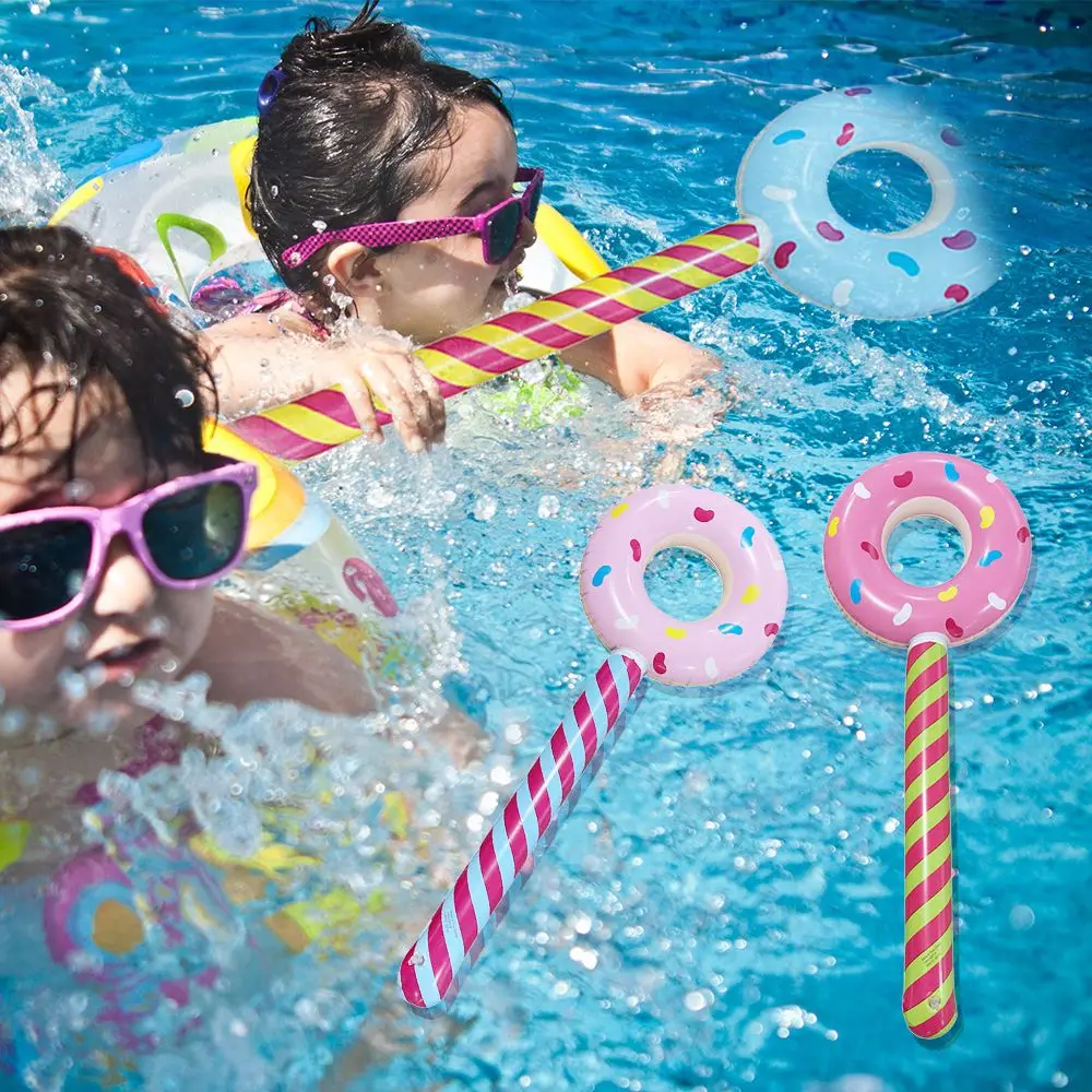 

2 шт. новые украшения для дня рождения, тематические конфеты, надувные конфеты, воздушные шары, леденец, Candyland, леденец, палочка, надувной пончик