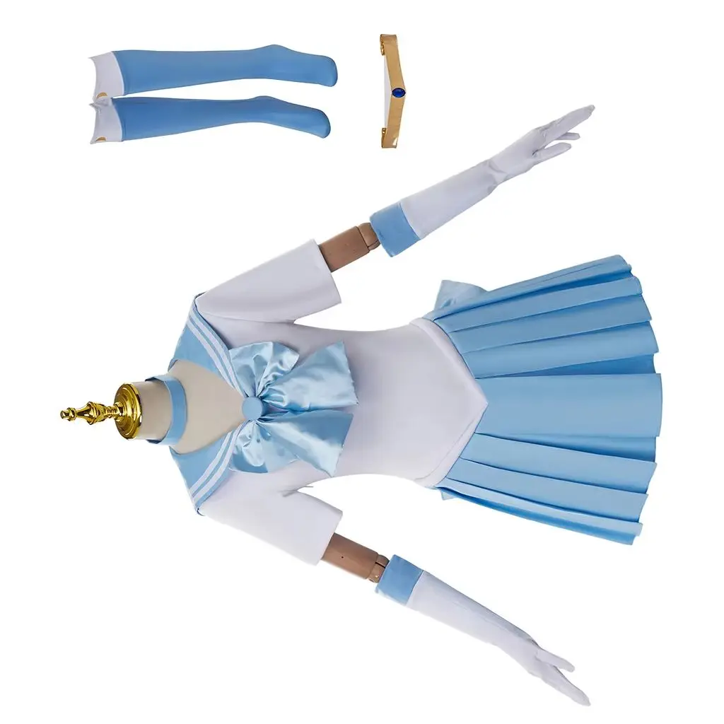 

Mizuno Ami Cosplay Blue Sailor Dress Suit Anime Costume for Women Girls Cute Comic Con Uniform Halloween Carnival Party Gown