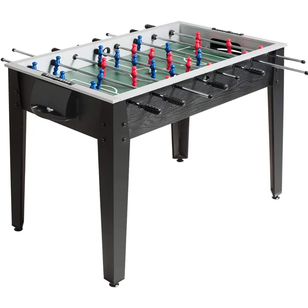 48'' Foosball Table, Wooden Soccer Table Game w/Footballs, Suit for 4 Players, Competition Size Table Football for Kids