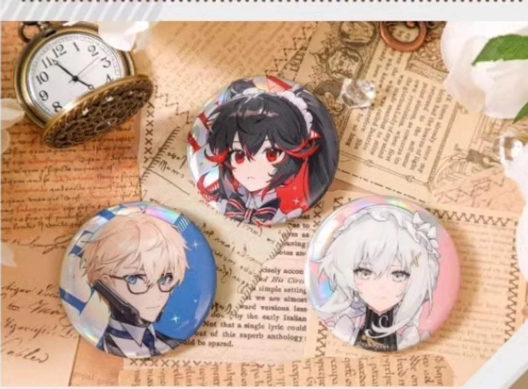 Game GRAY RAVEN PUNISHING Lucia Lee Liv Official Badge Brooch Pin Display Anime Cosplay Props C