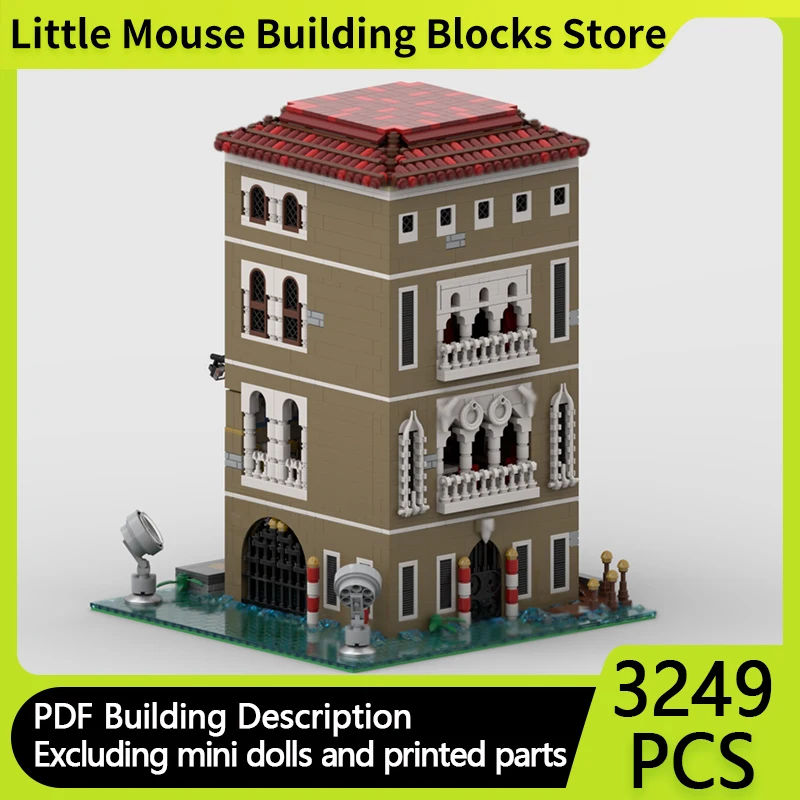 

Модель City Street View MOC, строительные кирпичи, дворцовое кинотеатр, модульная технология, подарки, праздник, сборка, детские игрушки, костюм