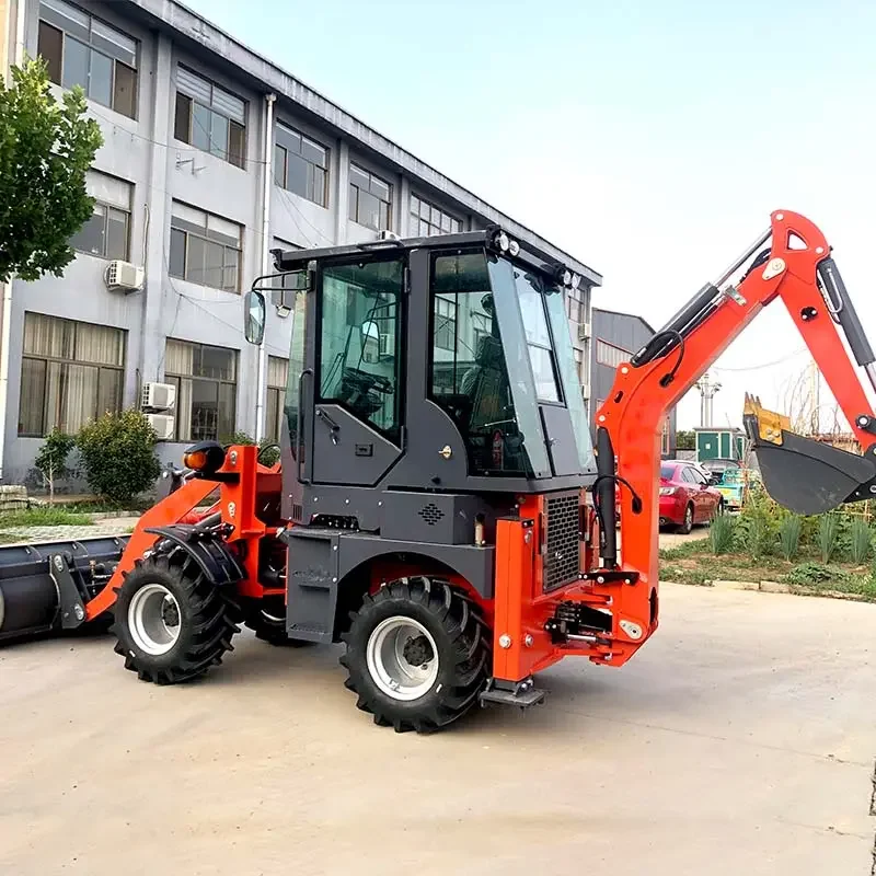 High Quality China LW15-10 CE/EPA 4X4 Mini Tractor Backhoe Excavator Loader Multifunctional 1Ton Backhoe Loaders Customized Sale