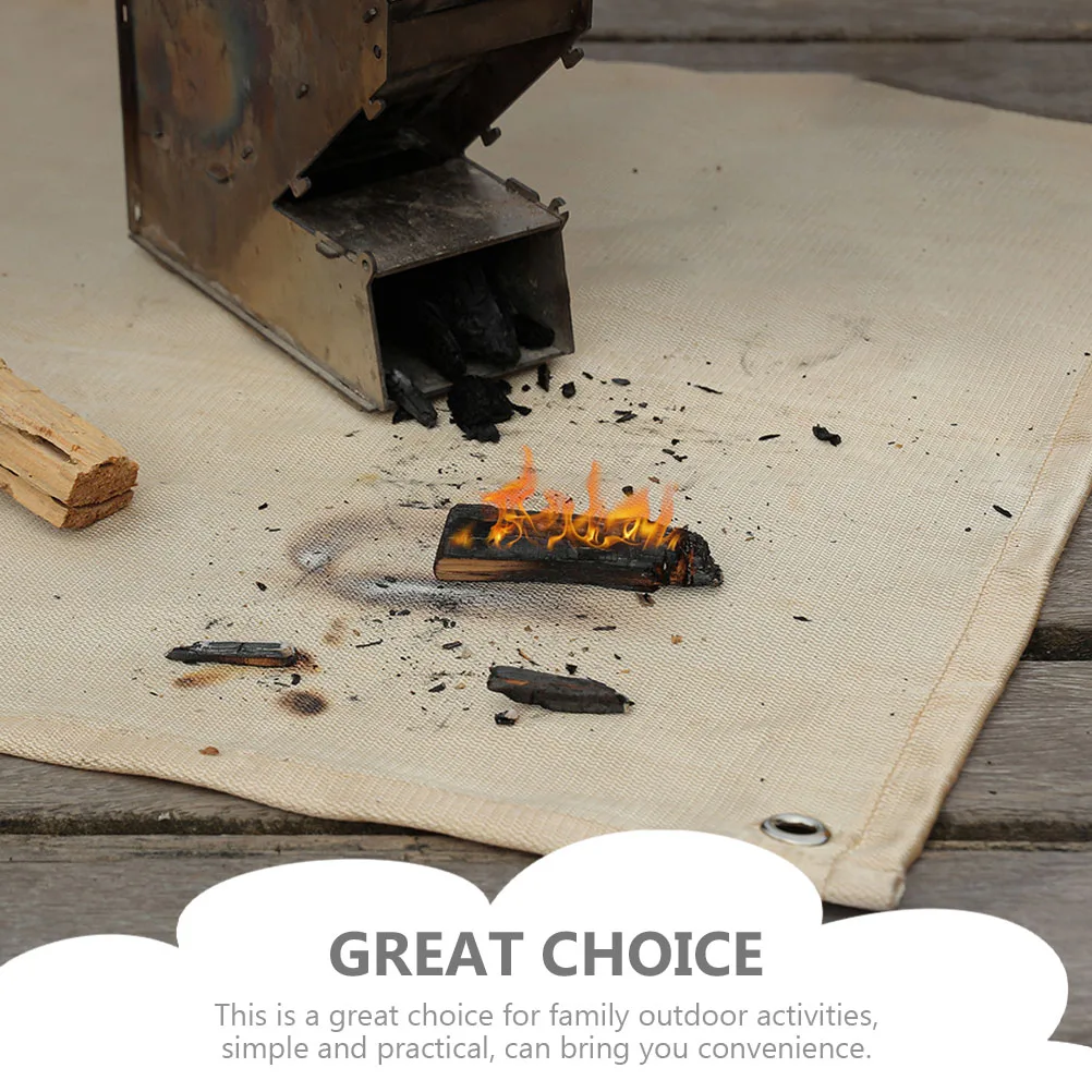 Outdoor Fireproof Mat Camping Heat Insulation Blanket for Barbecue Emergency Safety Protection Fire Proof Blanket