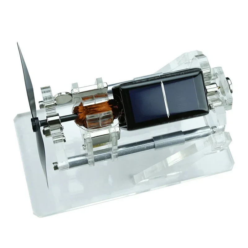 

Double-layer fan blade maglev solar motor, Mendocino, dual-axis design DIY