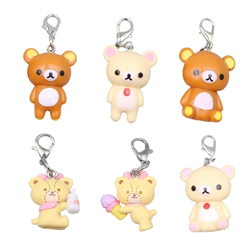 Kawaii Rilakkuma Easy Bear брелоки Lazybear кукла брелки сумка съемник одежды телефон веревка ожерелье аксессуары подвески подарок
