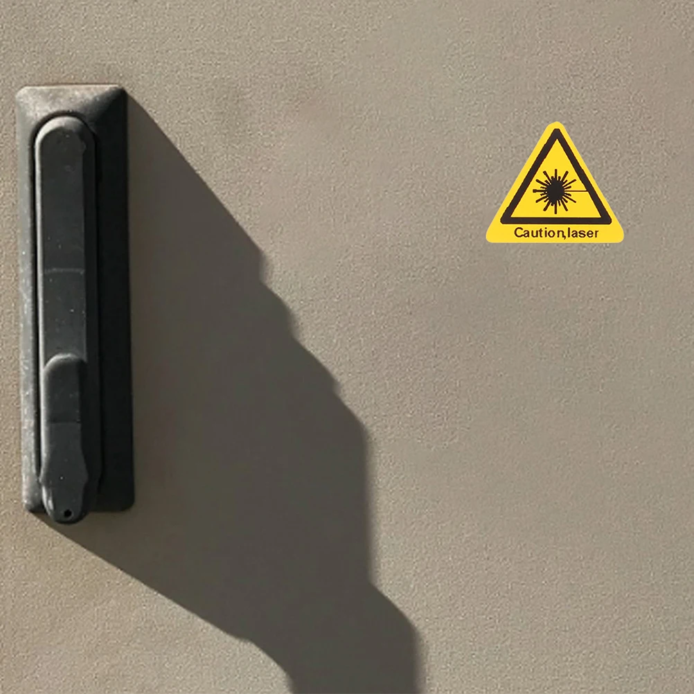 

30pcs Laser Warning Signs Bright PVC Safety Stickers Caution Labels for Industrial Equipment Rounded Corner Security