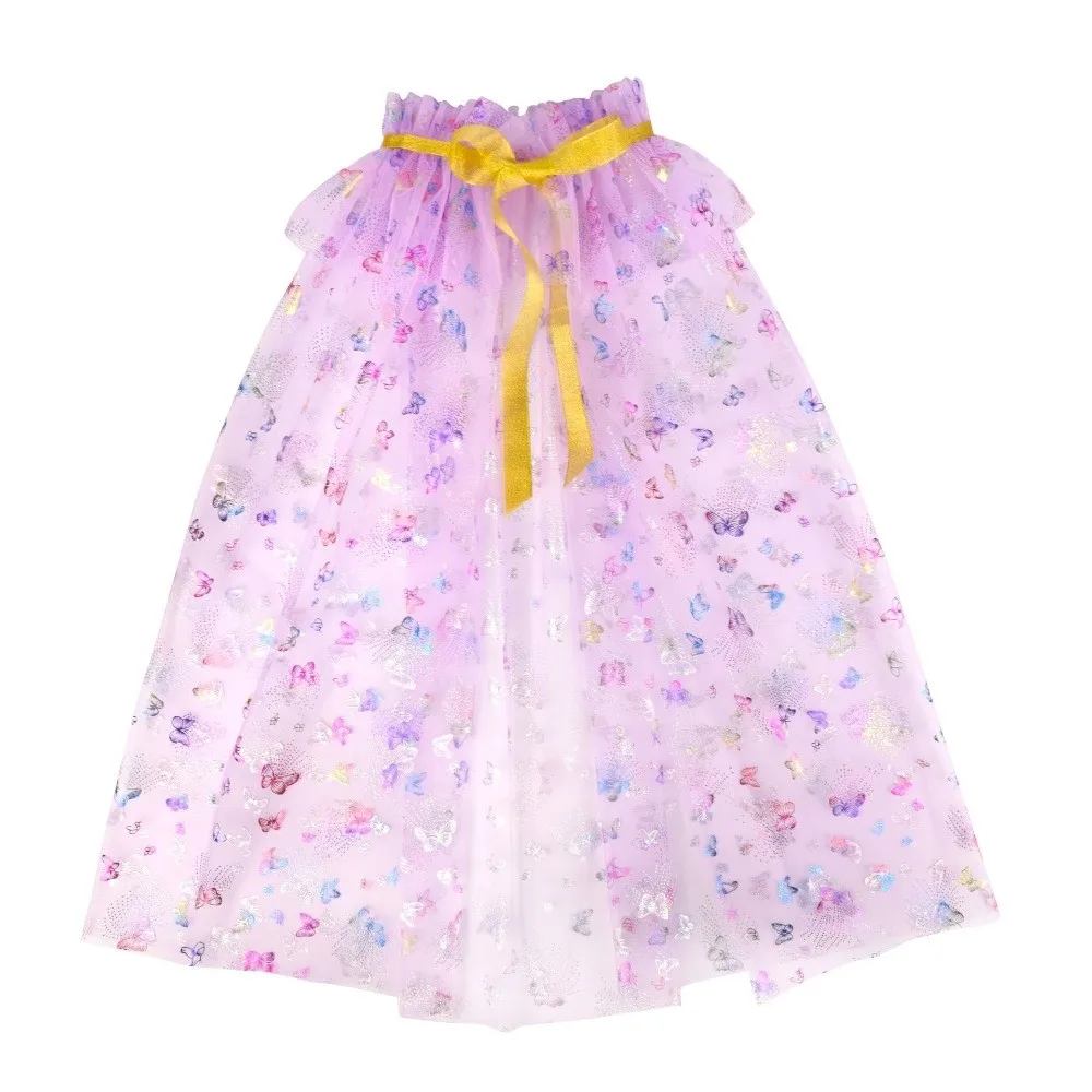 

New Sequins Girls Princess Cape Cute Mesh Elegant Dress Cape Sweet Cosplay Children Costume Cloak Carnival Party