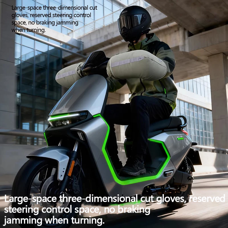 

New thickened waterproof, windproof, cold-proof and warm handlebar covers for motorcycles and electric bicycles