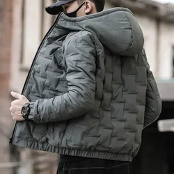 Winter Men Trendy Warm Parkas Cotton-padded Coat Jacket Outdoor Hooded Coat Casual Coldproof Windbreaker Thick Coat Male Jacket