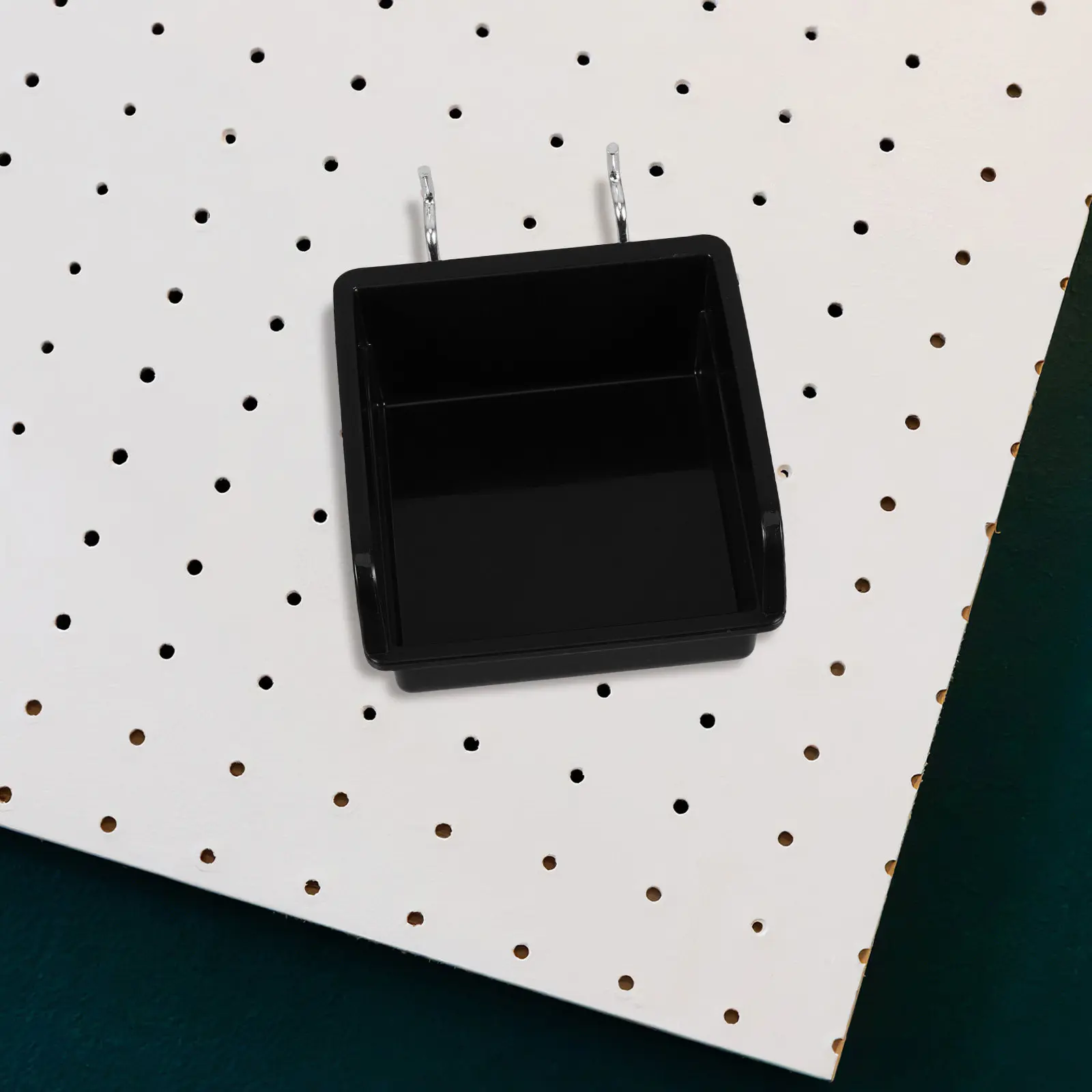 3Pcs Plastic Pegboard Storage Bin Thickened Square Hole Anti-Static Design for Small Parts Organization Garage Office Workshop