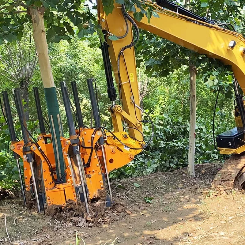 Factory Supply Forestry Machinery  Hydraulic Tree Transplanting Machine  for Sale Tree Spade Machine Used in Skid Steer Loader