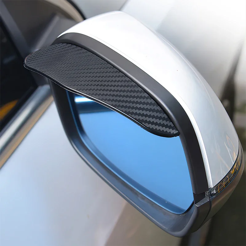 2Pcs Car Rearview Mirror Rain Eyebrow Rain Shield Blades Sticker Guard Sun Visor Auto Rear View Shade Protector Snow Rainproof