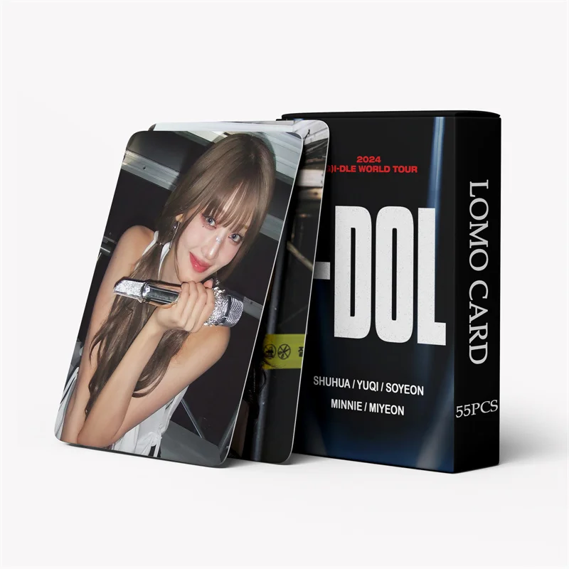 55pcs/set GIDLE Concert Album I DOL LOMO Card Song Yuqi MINNIE ShuHua High Quality (G) I-DLE Postcard Collection Girl Gift