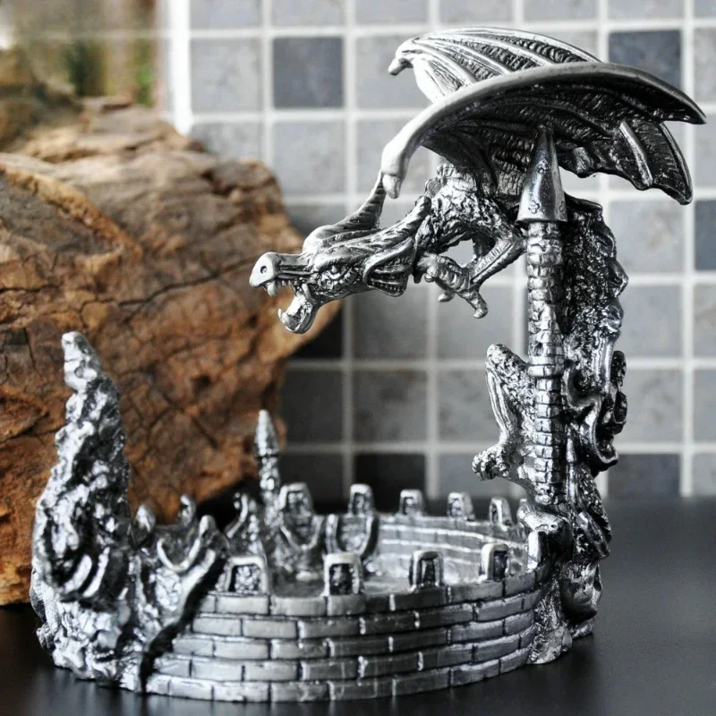 

Full metal dragon-shaped European retro personality fashion creative decoration ashtray home ornament