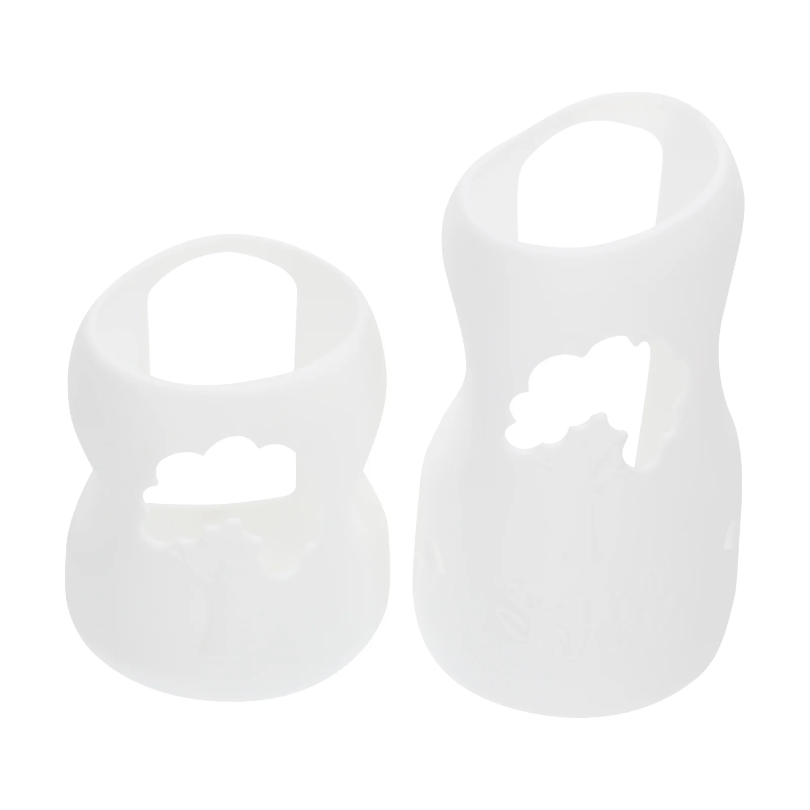 2 Pcs Bottle Insulator Sleeve Portable Baby Anti Drop Cover Waterbottle Sleeves Covers White Silica Gel