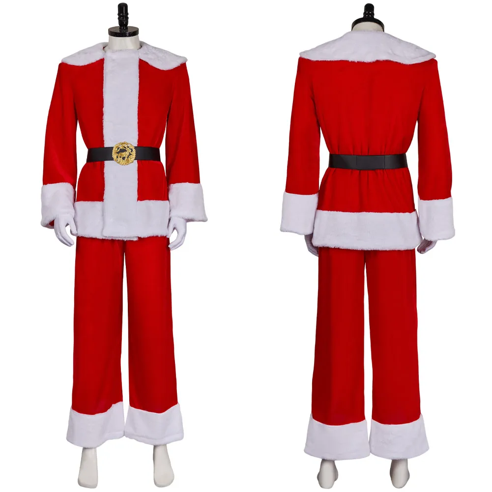 Dear Santa 2024 Satan Santa Claus Costume Cosplay Christmas Costumes Fantasia Disguise for Men Outfits Halloween Carnival Suit