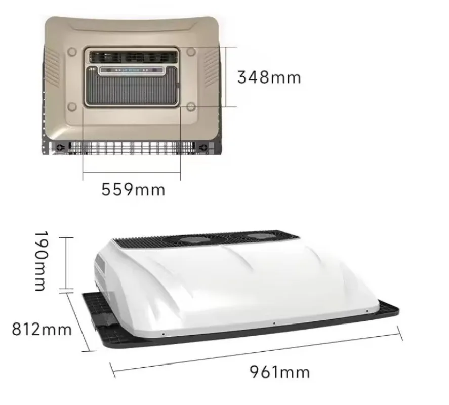 Factory Truck Cab Electric 12v 24v Refrigeration Heating Roof Parking Air Conditioning 48V to 72V for Automobiles