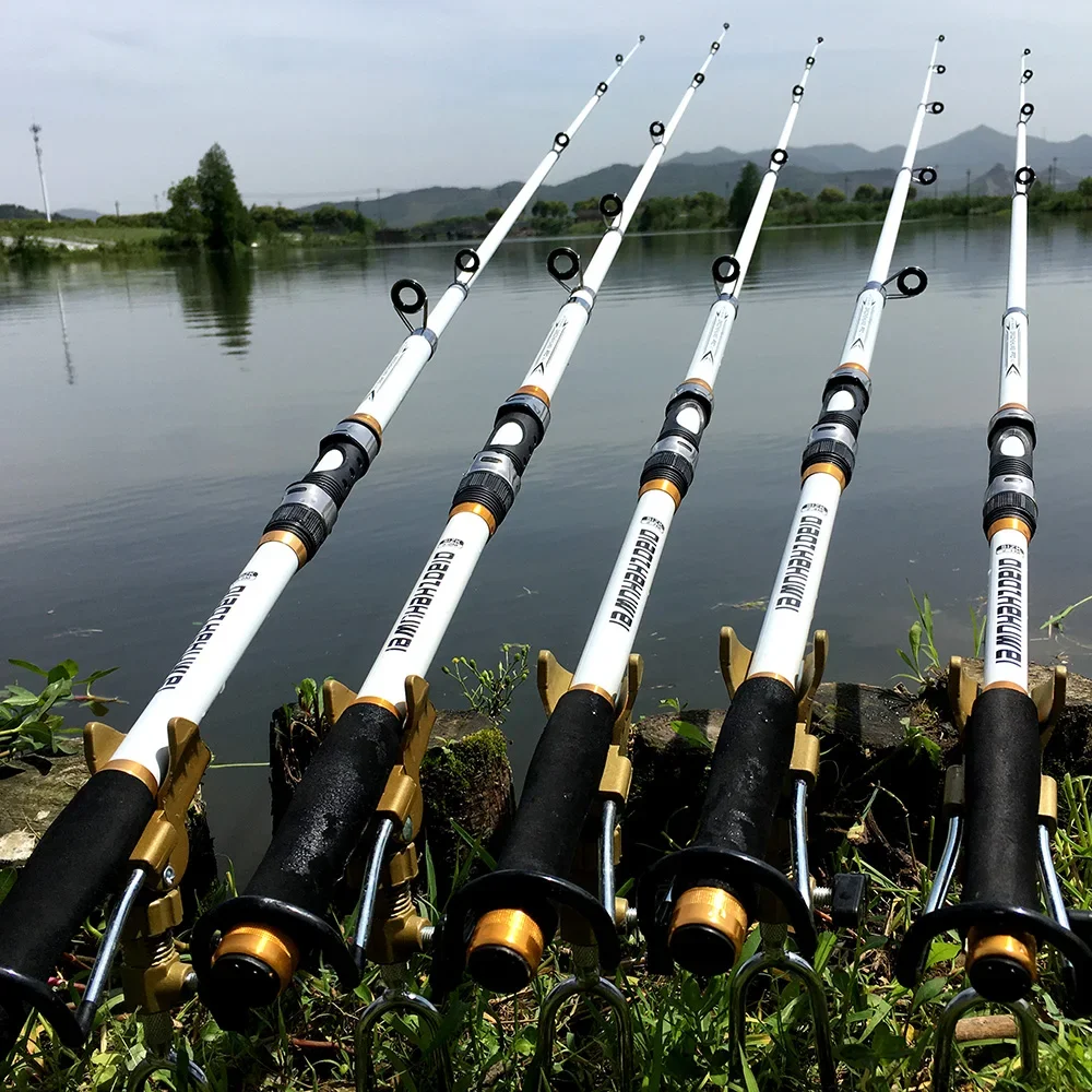 GHOTDA 2.1M -3.6M canna da pesca alla carpa alimentatore canna da pesca telescopica in fibra di carbonio FRP dura