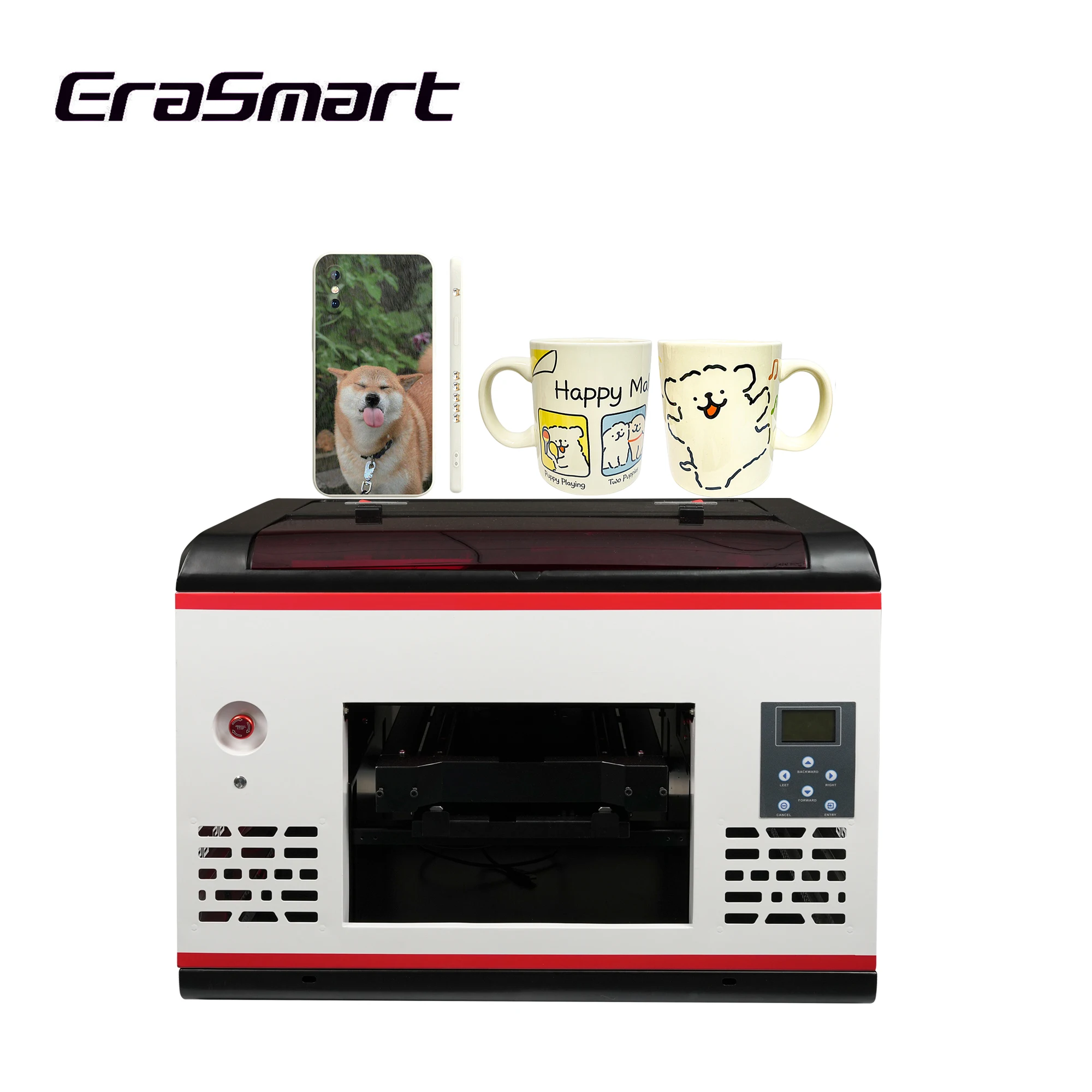 EraSmart XP600 Head Digital Printing Machine Cup Cylinder Flat Bed Card Acrylic Bottle Phone Case Printer A3Pro UV Printer