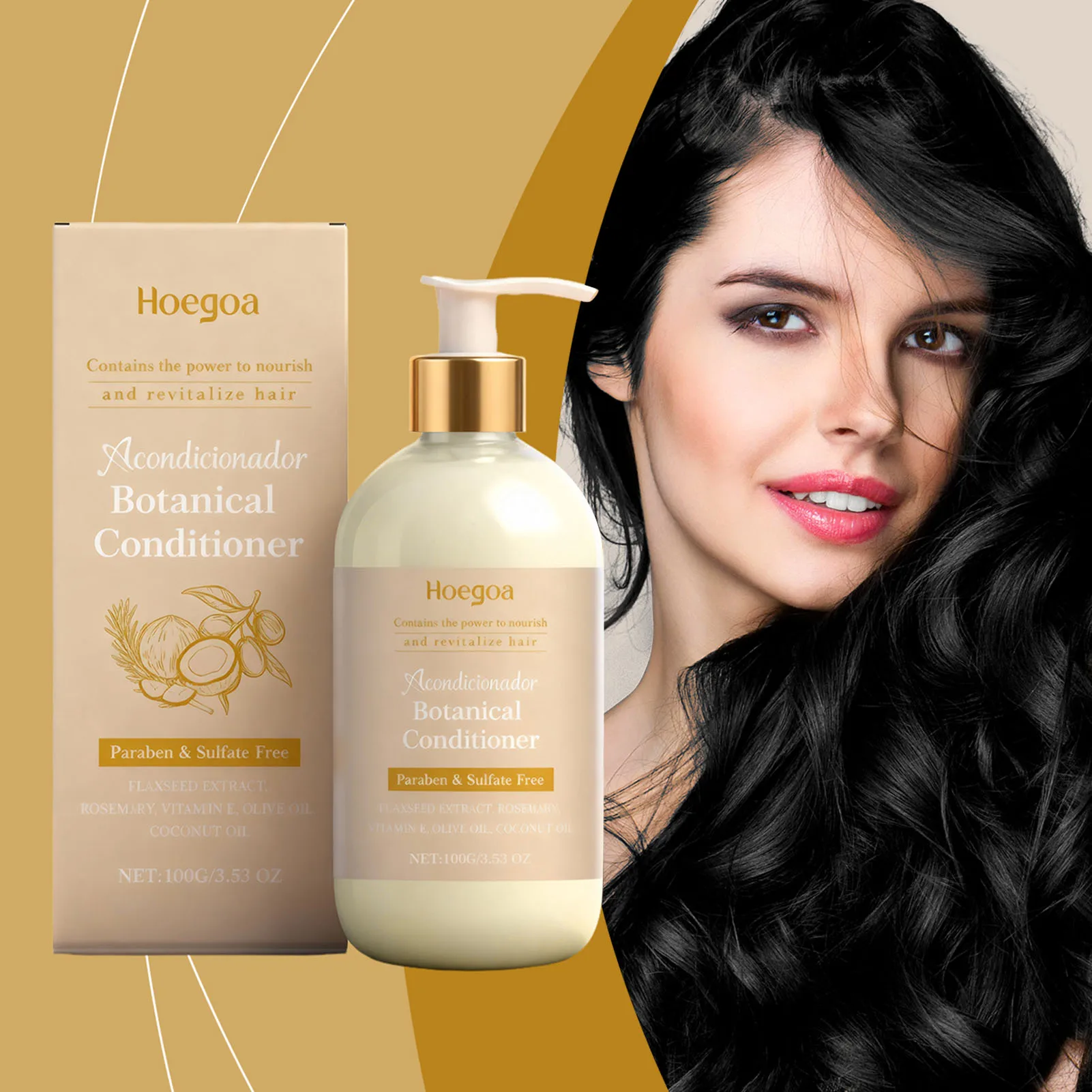 

Hoegoa Leave-In Conditioner Anti-Frizz Boosts Shine Deep Conditioner Restores Natural-Vitality & Softness Hair Silky Smoothness