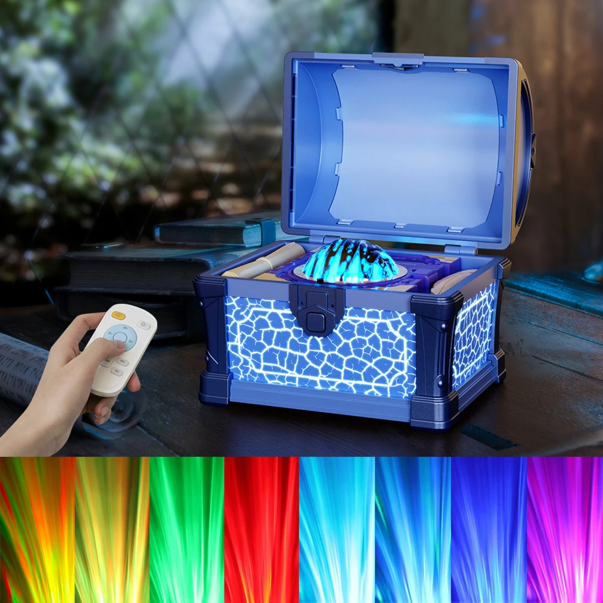 Galaxy Projector Northern Projector Night Light with Remote Dimmable Aurora Light Timer Function in Unique Treasure Box Design