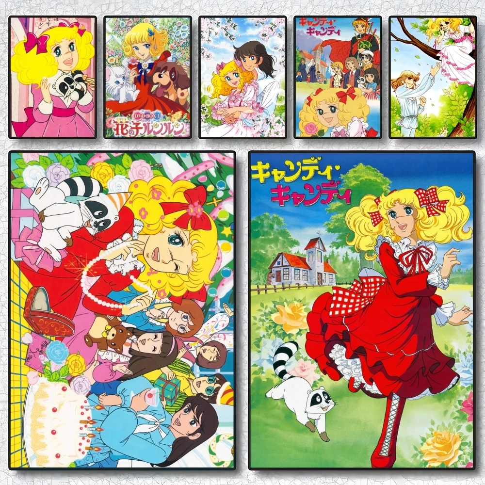 

Cartoon Girl Candy Candy Girl Cute Painting Calligraphy Canvas Home Wall Art Decor Interior Poster for Room Decoration