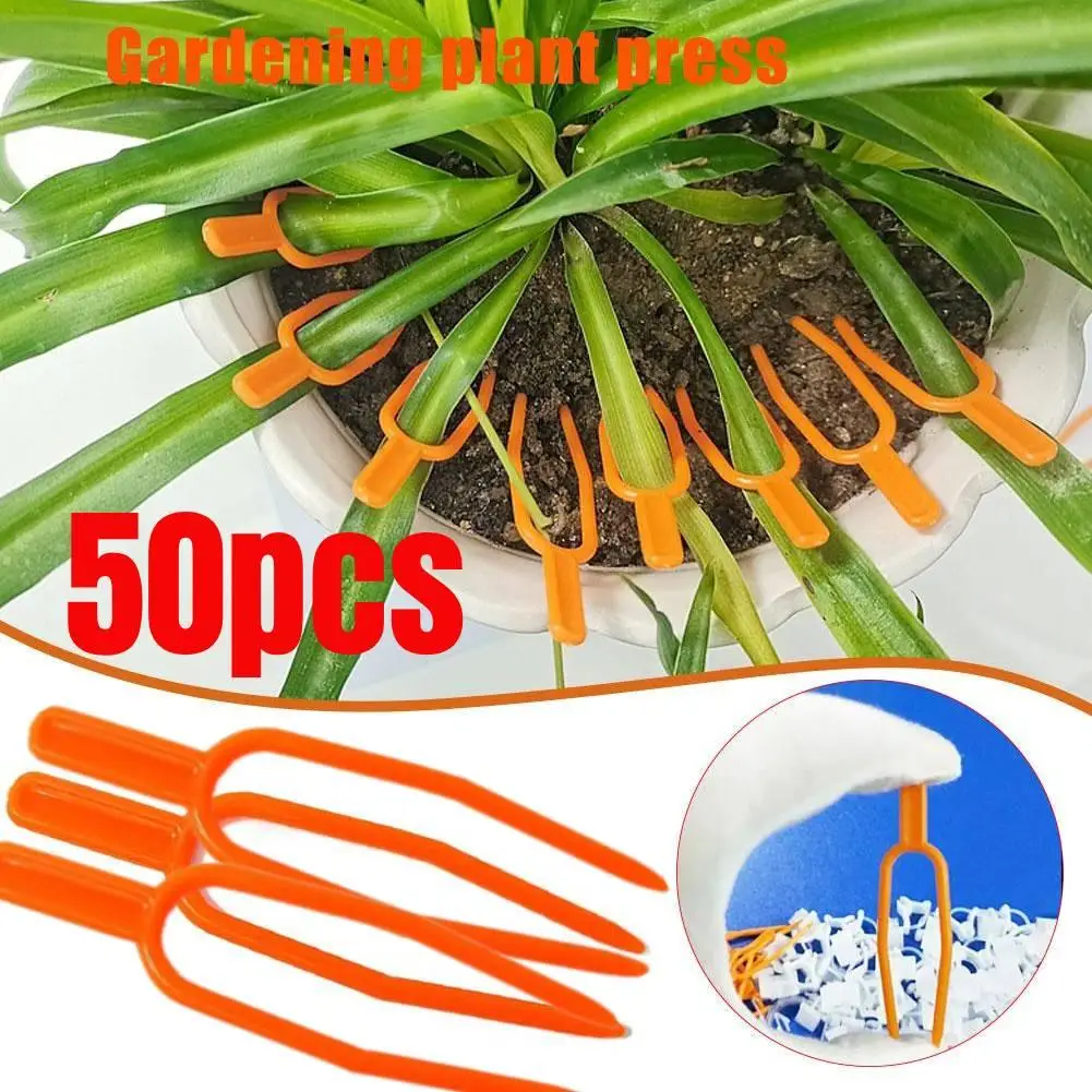 50pcs Gardening Plant Vine Press Creeper Fixing Clip Strawberry Planting Fork Field Tool Watermelon Planting Fork Vine Fork